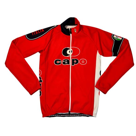 Capo Other - Capo Italia Cycling Jacket Red Men's Large GS Italy Road Bike Jersey Sportswear